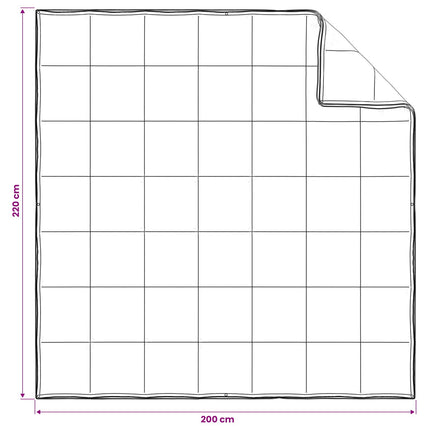 Dynebetræk Sæt 3 stk. 200 x 220 cm Hele sæsoner Bambus Hvid