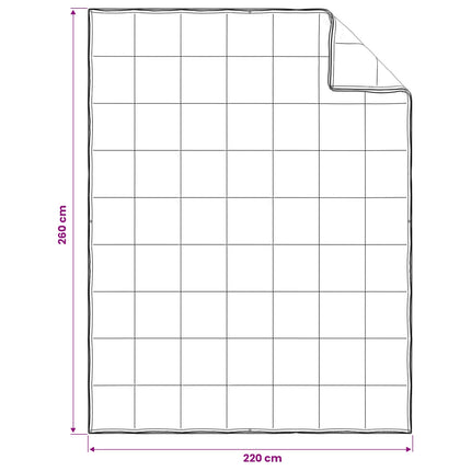 Dynebetræk Sæt 3 stk. 260 x 220 cm Hele sæsoner Bambus Hvid