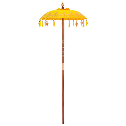 Balinesisk parasol med base 2 stk. Gul