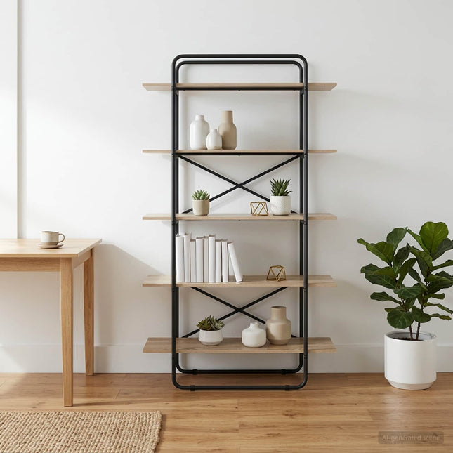 Bogreol 5 niveauer 100 x 35 x 175,5 cm PB Sonoma-eg