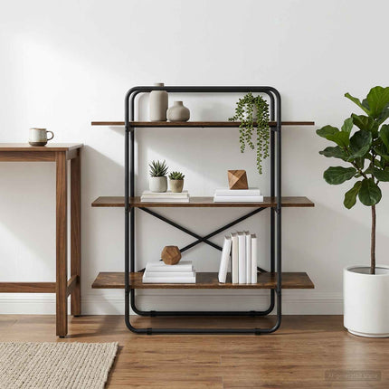 Bogreol 3 niveauer 100 x 35 x 105 cm PB Røget eg