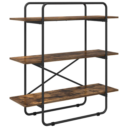 Bogreol 3 niveauer 100 x 35 x 105 cm PB Røget eg