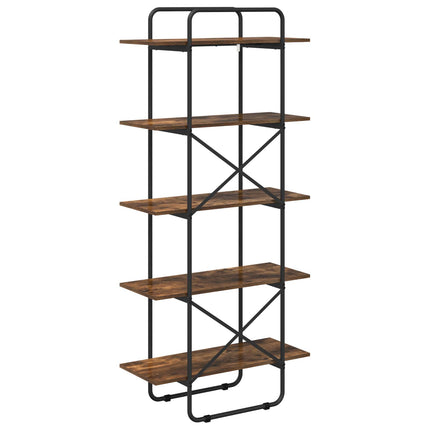 Bogreol 5 niveauer 80 x 35 x 175,5 cm PB Røget eg