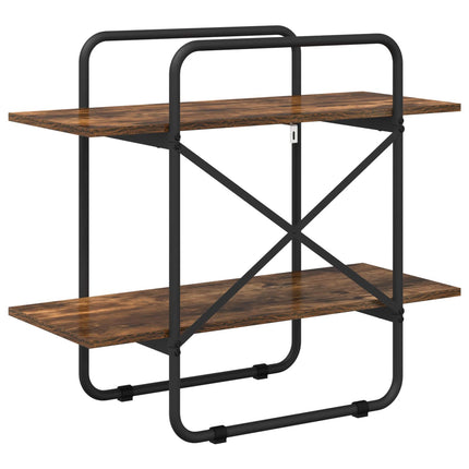 Bogreol 2 niveauer 80 x 35 x 70 cm PB Røget eg