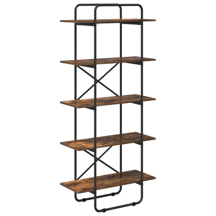 Bogreol 5 niveauer 60 x 35 x 175,5 cm PB Røget eg