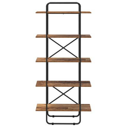 Bogreol 5 niveauer 60 x 35 x 175,5 cm PB Egetræ