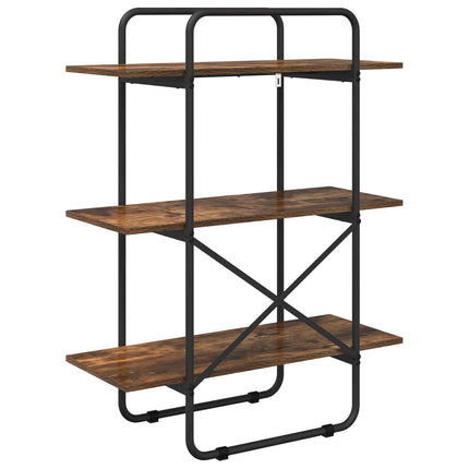 Bogreol 3 niveauer 60 x 35 x 105 cm PB Røget eg