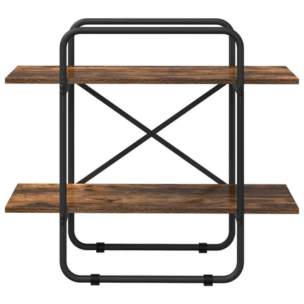 Bogreol 2 niveauer 60 x 35 x 70 cm PB Røget eg