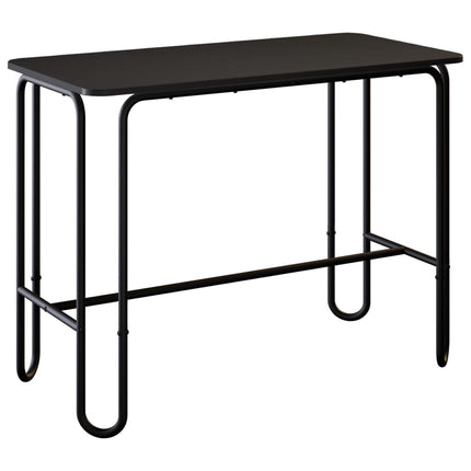 Spisebord 100 x 50 x 75 cm Konstrueret træ Sort Rektangulær