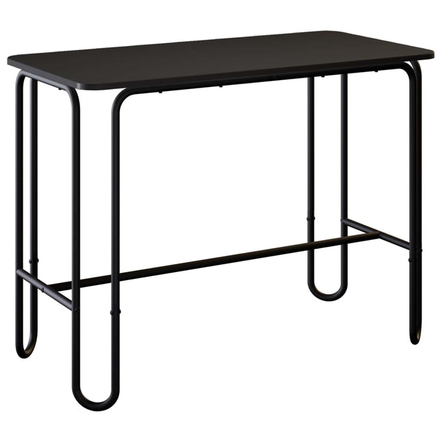 Spisebord 100 x 50 x 75 cm Konstrueret træ Sort Rektangulær