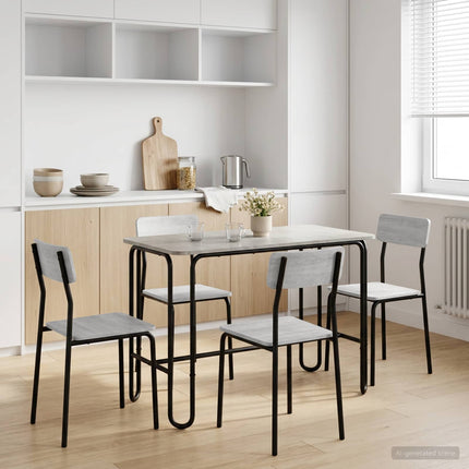 Spisebord 100 x 50 x 75 cm Konstrueret træ Betongrå Rektangulær