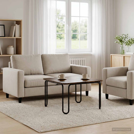 Sofabord Røget eg 59 x 59 x 45 cm Konstrueret træ