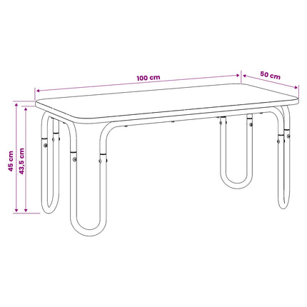 Sofabord Sonoma-eg 100 x 50 x 45 cm Konstrueret træ