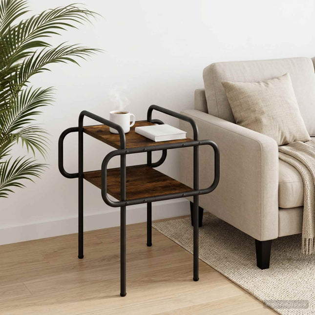 Sofabord Røget eg 40 x 40 x 51 cm Konstrueret træ