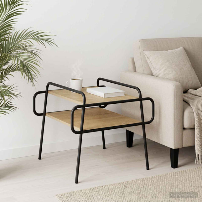 Sofabord Sonoma-eg 60 x 60 x 51 cm Konstrueret træ