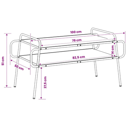 Sofabord Sort eg 100 x 50 x 51 cm Konstrueret træ