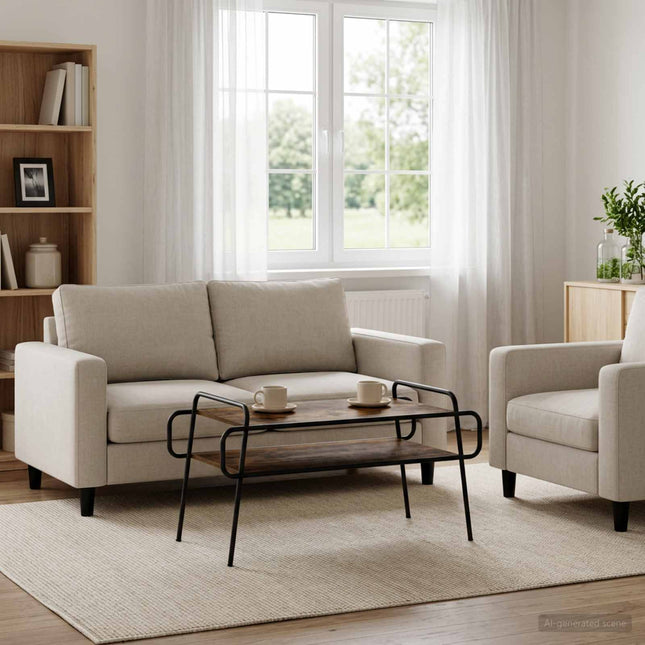 Sofabord Røget eg 100 x 50 x 51 cm Konstrueret træ