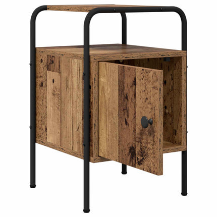 Natskab 2 stk. Gammelt træ 35 x 36,5 x 56 cm Konstrueret træ