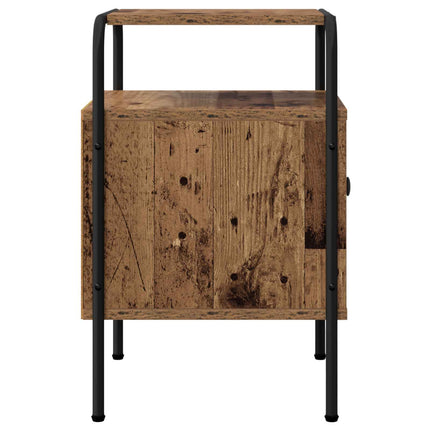 Natskab 2 stk. Gammelt træ 35 x 36,5 x 56 cm Konstrueret træ