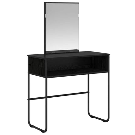 Klædeskab med hylde Sort eg 81 x 40 x 131 cm Konstrueret træ