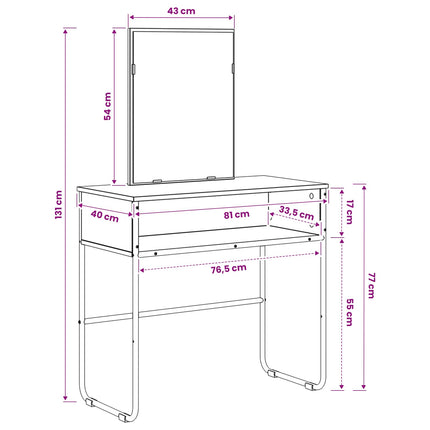 Klædeskab med hylde Sort eg 81 x 40 x 131 cm Konstrueret træ
