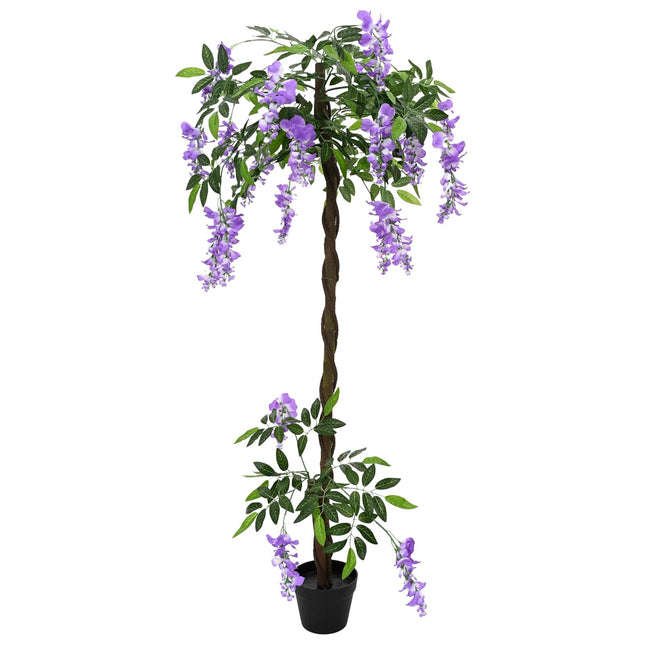 Kunstigt Bønneblomstetræ Lilla 80 x 18 x 160 cm Stof og træ