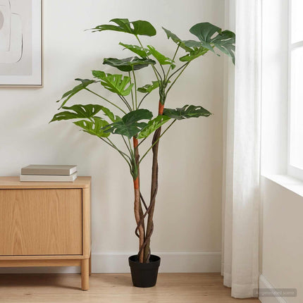 Kunstig Monstera Plante Grøn 70 x 16 x 130 cm Stof og træ