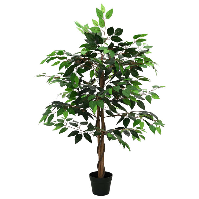 Kunstig Ficus Plante Grøn 90 x 16 x 110 cm Stof og træ
