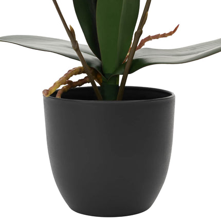 Kunstig orkidé plante Rød 36 x 10 x 30 cm Stof, PE og PEVA