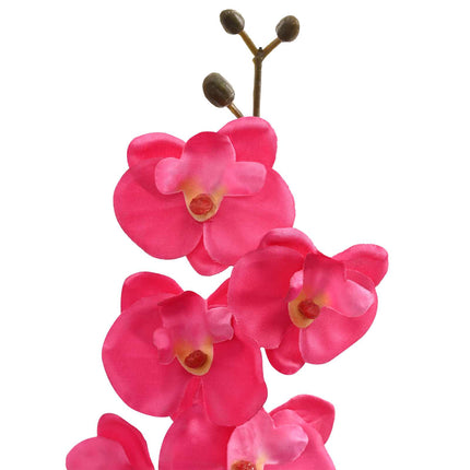 Kunstig orkidé plante Rød 36 x 10 x 30 cm Stof, PE og PEVA