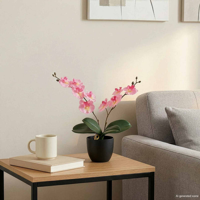 Kunstig orkidé plante Lyserød 36 x 10 x 30 cm Stof, PE og PEVA