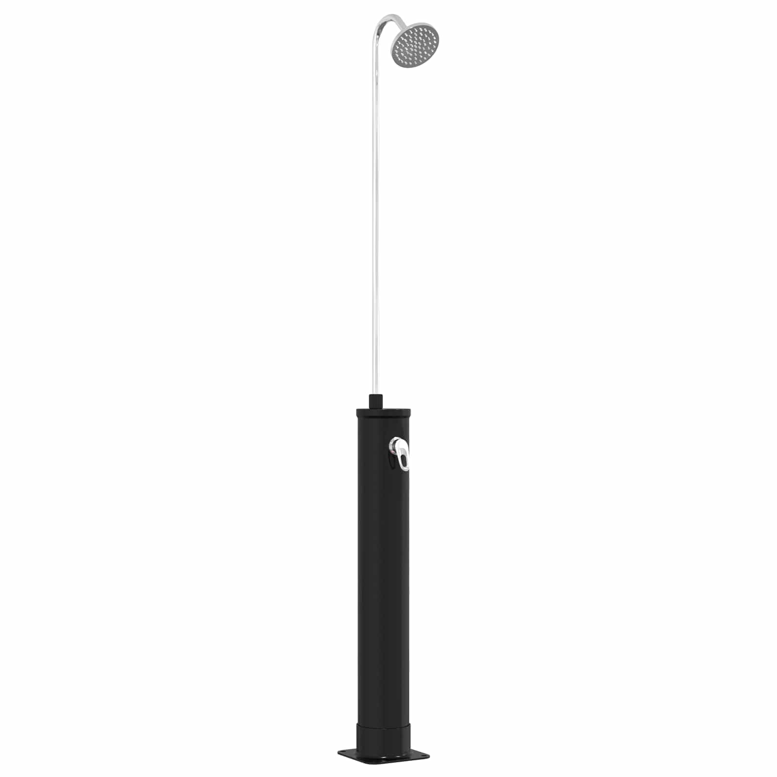 Solbruser med Brusehoved PVC, ABS, Zinklegering Sort