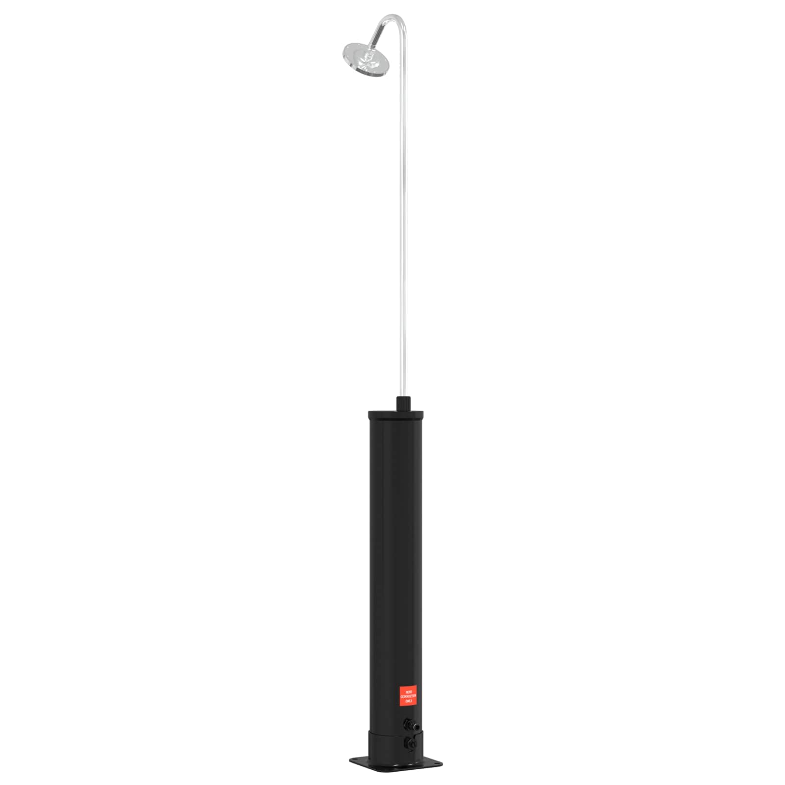 Solbruser med Brusehoved PVC, ABS, Zinklegering Sort