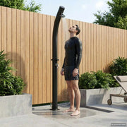 Solbruser med brusehoved PVC, ABS, Zinklegering Sort