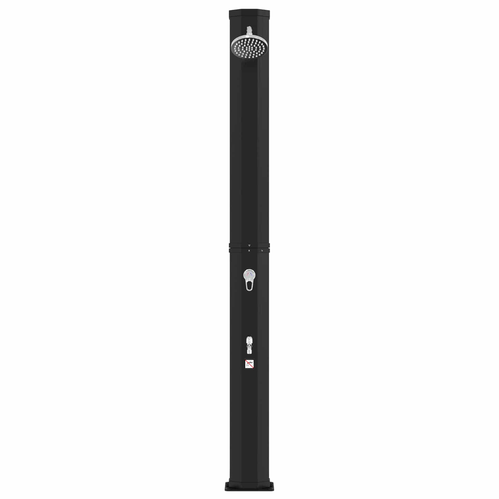 Solbruser med bruserhoved og vandhane PVC, ABS, Zinklegering