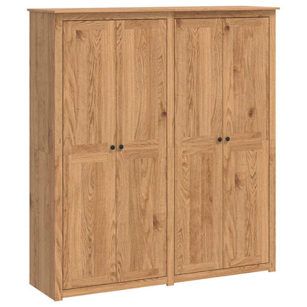 Garderobeskab PANAMA Honning 169 x 50 x 185 cm Massivt fyrretræ