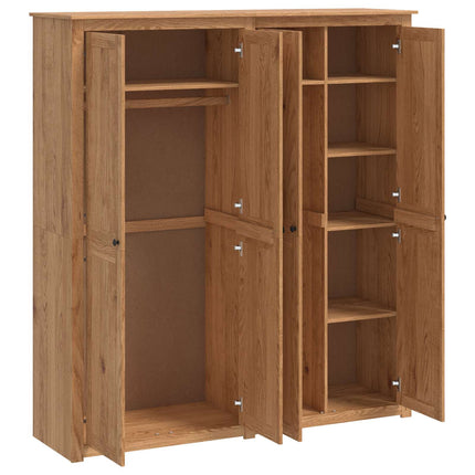 Garderobeskab PANAMA Honning 169 x 50 x 185 cm Massivt fyrretræ