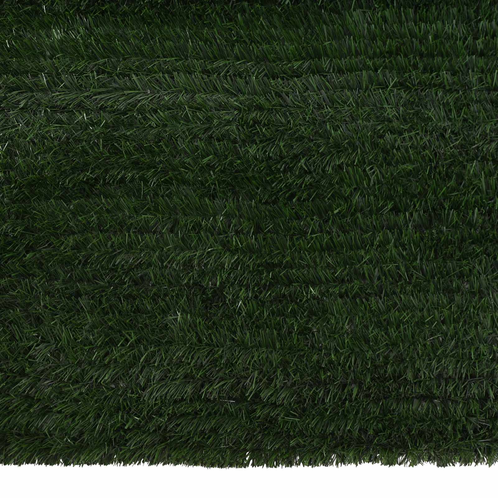 Kunstigt hegn Mørkegrøn 1 x 3 m PVC og Stål