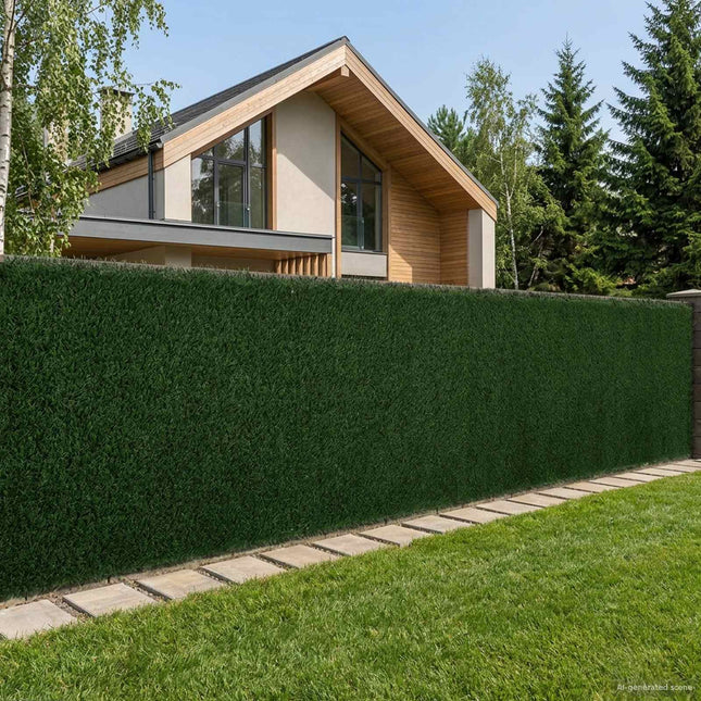 Kunstigt hegn Mørkegrøn 1 x 6 m PVC og Stål