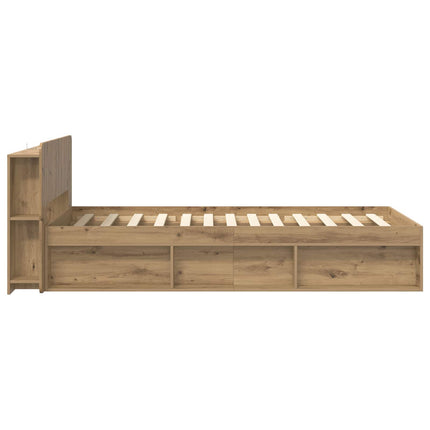Sengestel med opbevaring Artisan-eg 90 x 200 cm Konstrueret træ