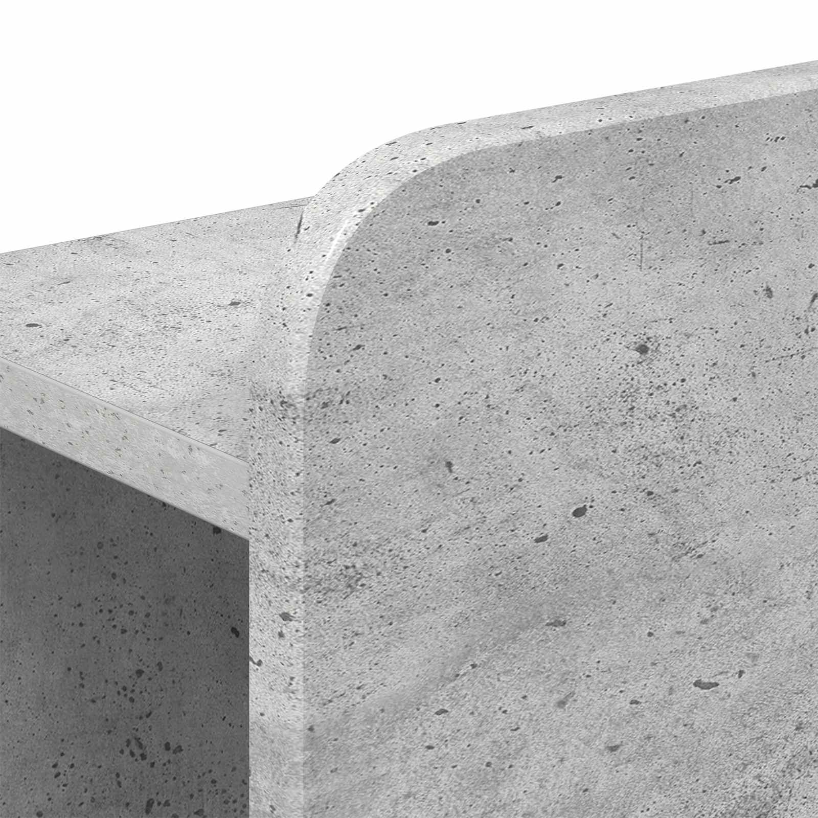 Sengestel med opbevaring Betongrå 90 x 200 cm Konstrueret træ