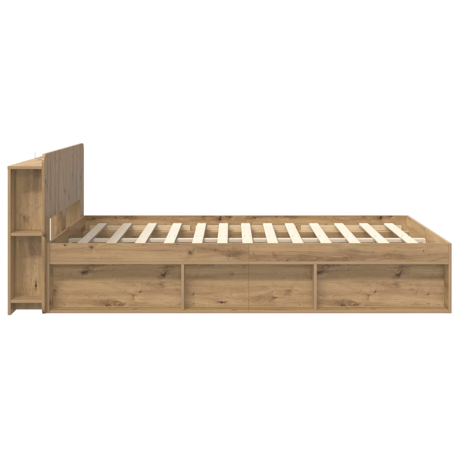 Sengestel med opbevaring med hovedgærde Artisan-eg 140 x 190 cm