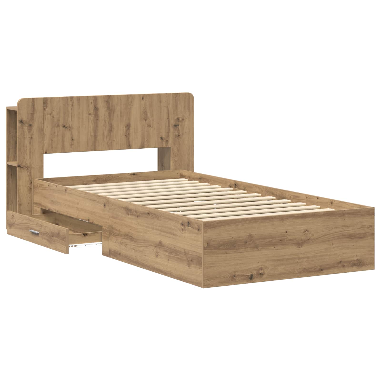 Sengestel med opbevaring Artisan-eg 80 x 200 cm Konstrueret træ