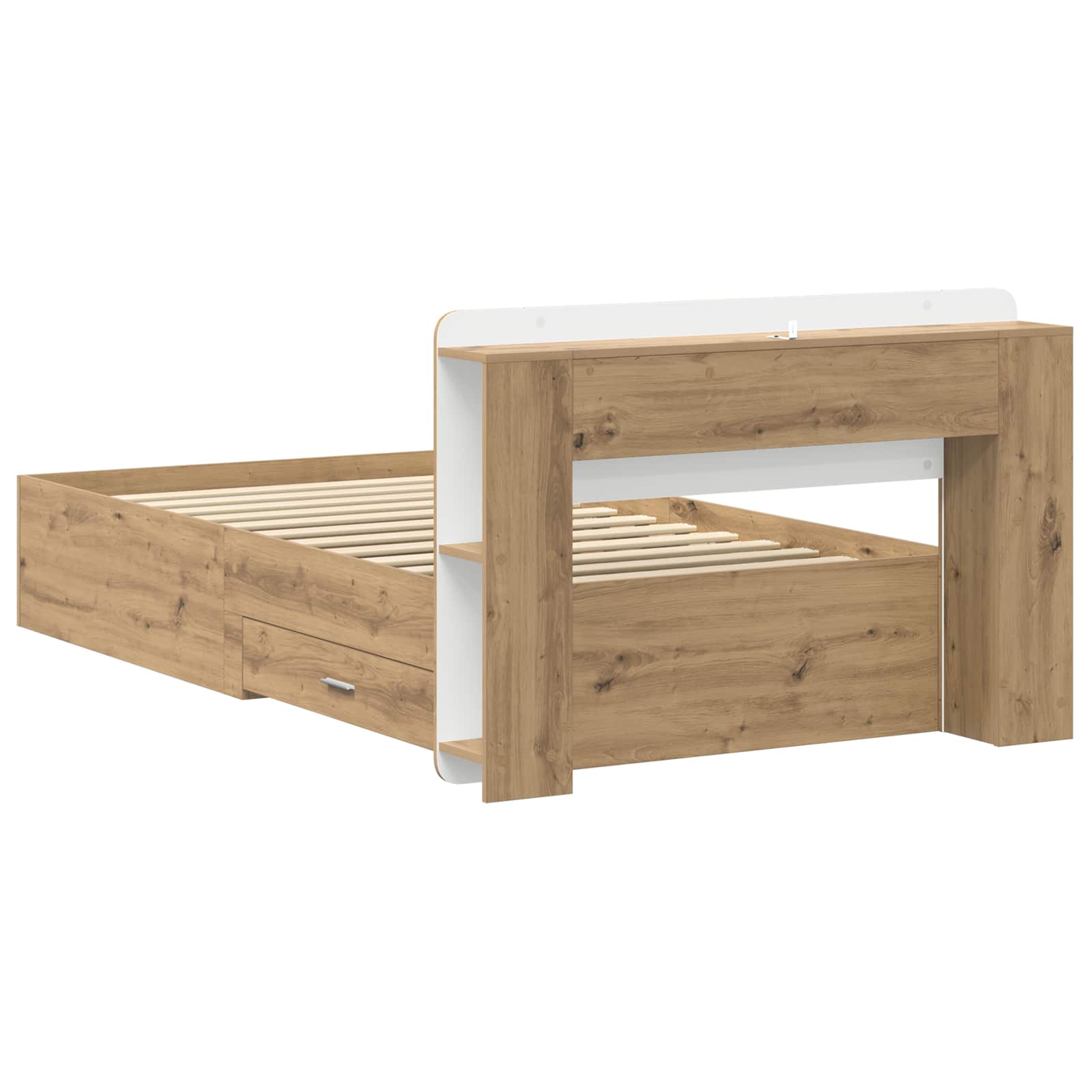 Sengestel med opbevaring Artisan-eg 80 x 200 cm Konstrueret træ