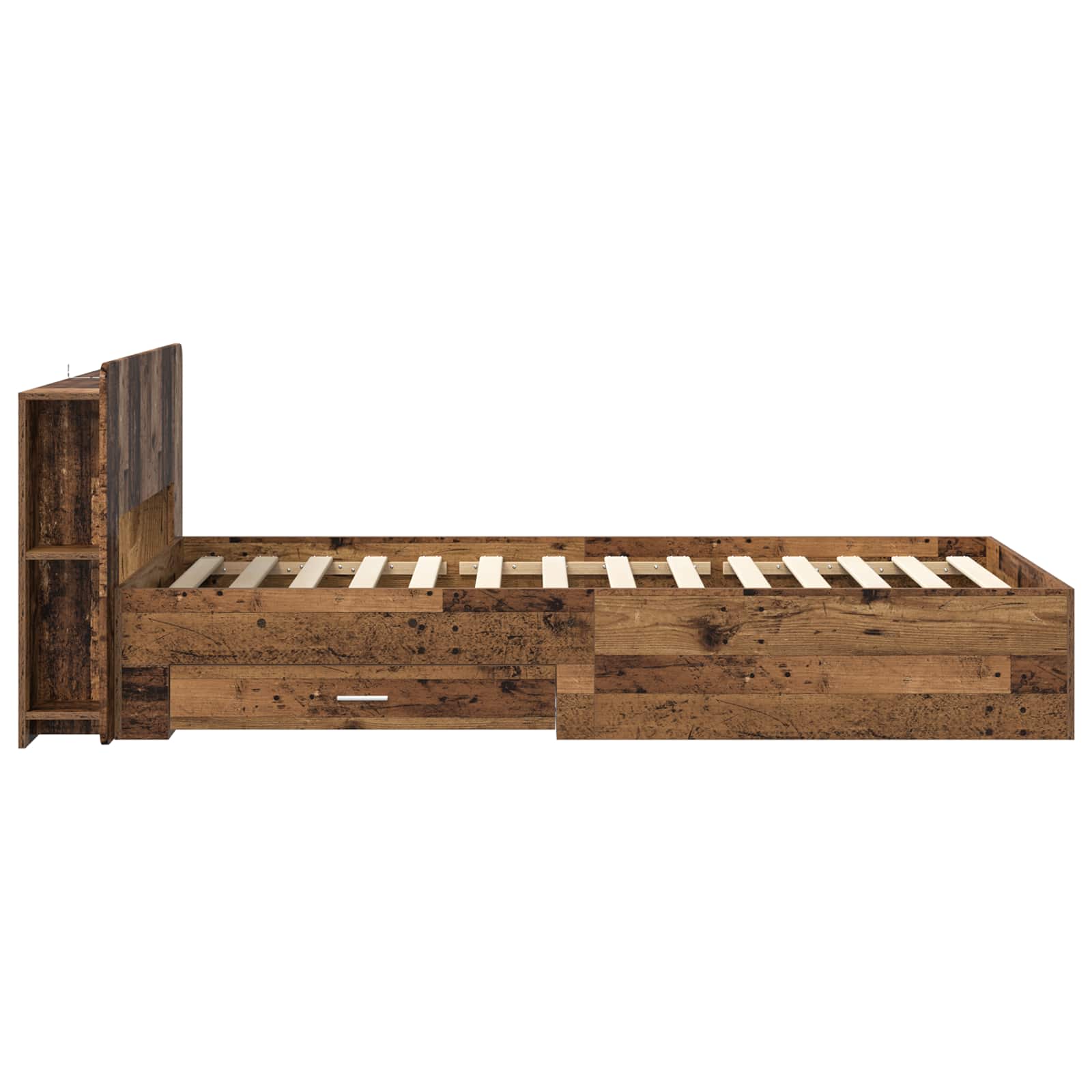 Sengestel med opbevaring Gammelt træ 100 x 200 cm