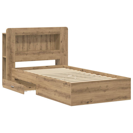 Sengestel med opbevaring Artisan-eg 80 x 200 cm Konstrueret træ