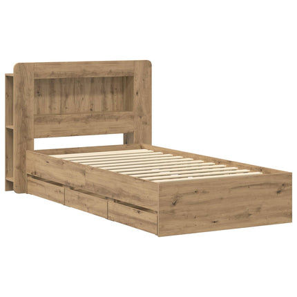 Sengestel med opbevaring Artisan-eg 80 x 200 cm Konstrueret træ