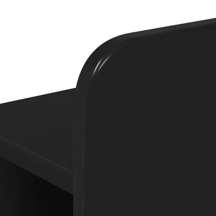 Sengestel med opbevaring Sort 180 x 200 cm Konstrueret træ