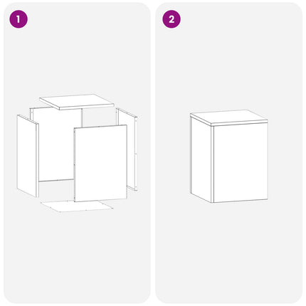 Planteholder 2 pcs Hvid 30 x 30 x 40 cm Stål