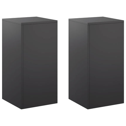 Planteholder 2 pcs Sort 30 x 30 x 60 cm Stål